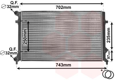 VAN WEZEL Radiators, Motora dzesēšanas sistēma 58002204